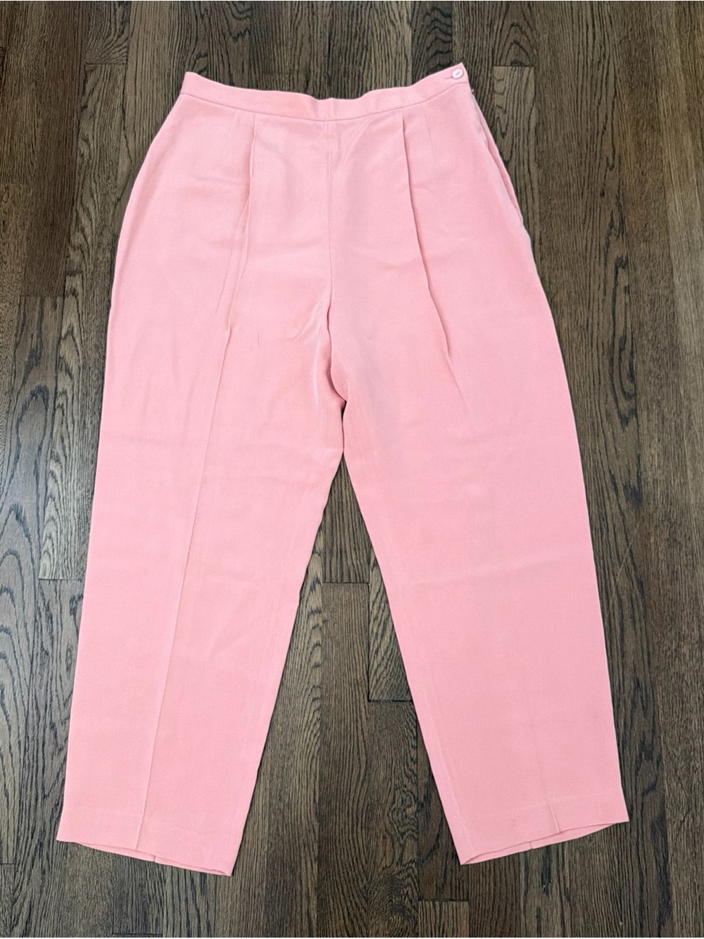 Josephine Chaus Pink Silk Slacks - Size 14